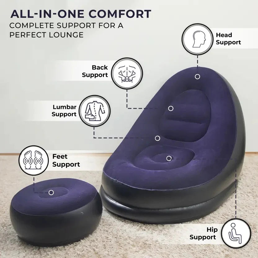 Inflatable Lounge Chair with footrest