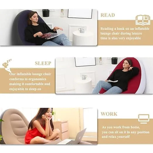 Inflatable Lounge Chair with footrest