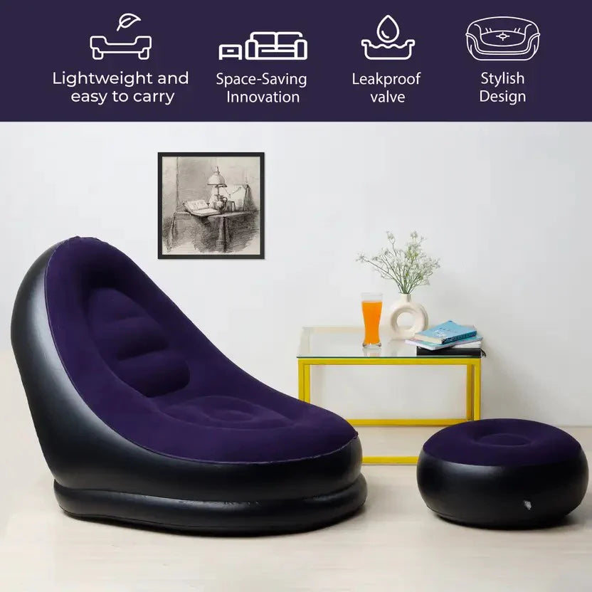 Inflatable Lounge Chair with footrest