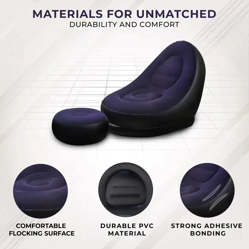 Inflatable Lounge Chair with footrest