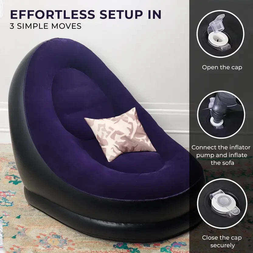 Inflatable Lounge Chair with footrest