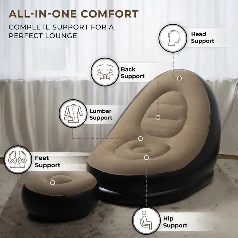 Inflatable Lounge Chair with footrest