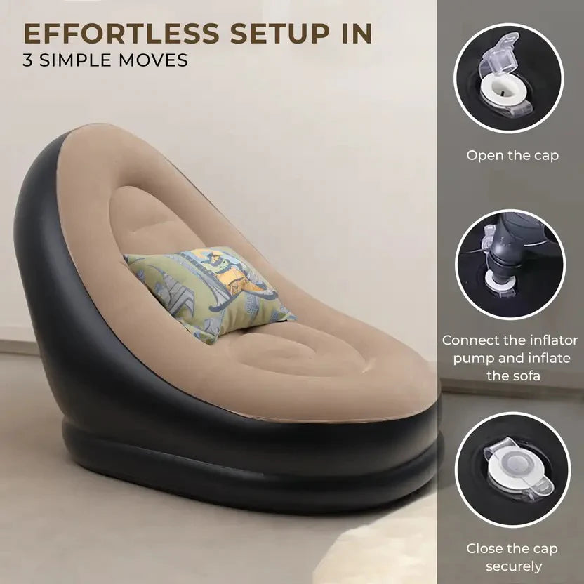 Inflatable Lounge Chair with footrest